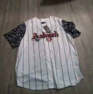NWT Unisex Aaliyah Princess of R&B Black & White Short Sleeve Jersey - Size XL
